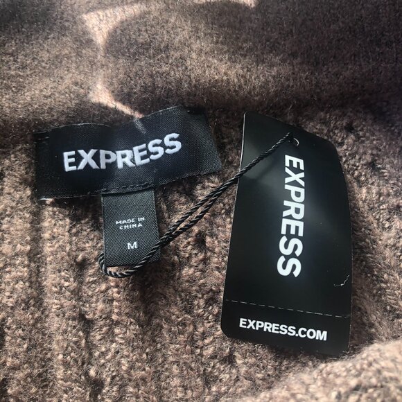 Two Express Pencil Skirts- Black Leather and Brown Wool blend - Picture 2 of 3